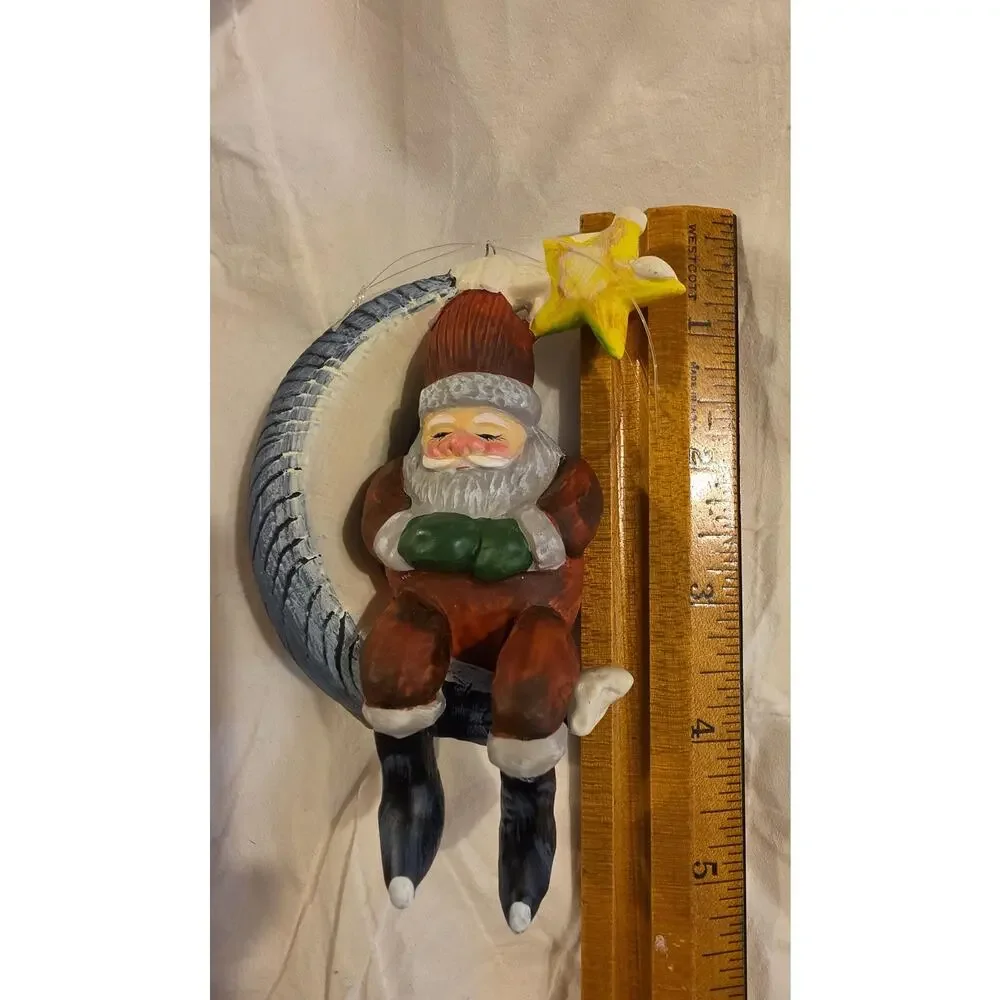 Department 56 Santa in a Moon Ornament